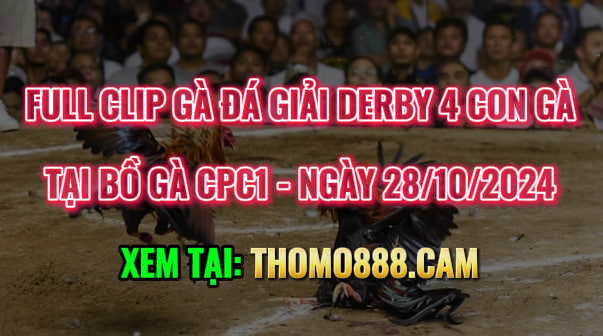 Giải Derby 4 Con Gà CPC1 28/10/2024