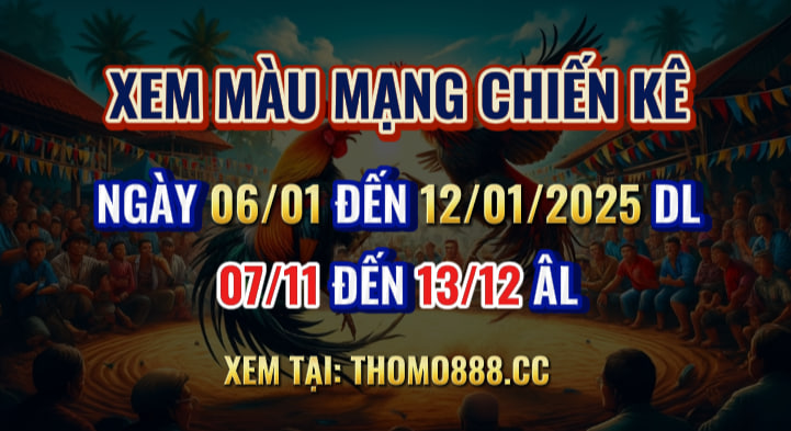 Màu Mạng Chiến Kê 06/01 Đến 12/01/2025